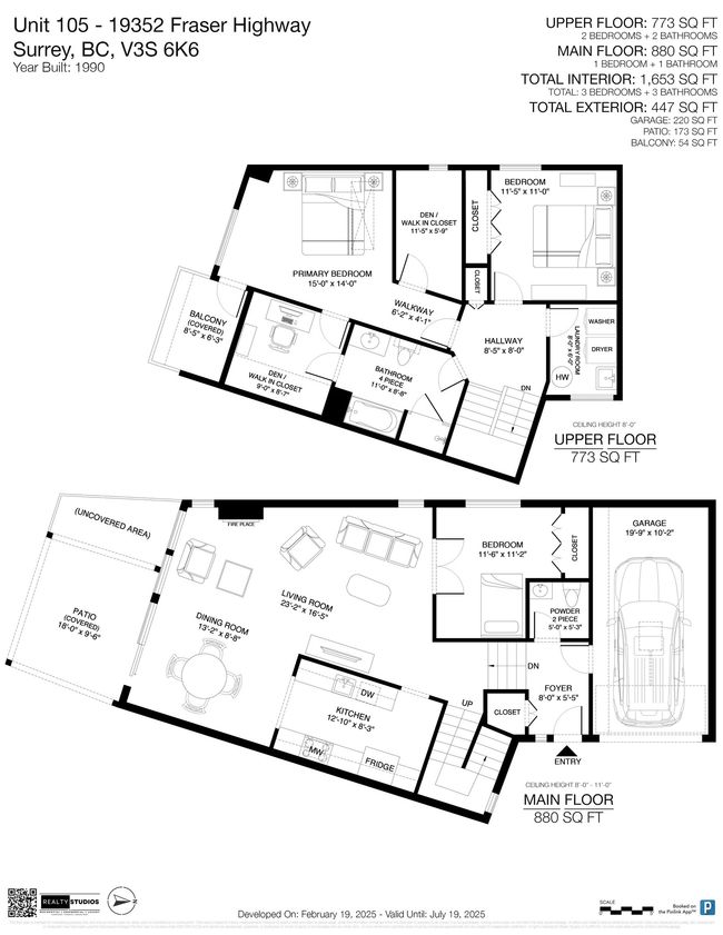 105 - 19352 Fraser Highway, Townhouse with 3 bedrooms, 2 bathrooms and 2 parking in Surrey BC | Image 30