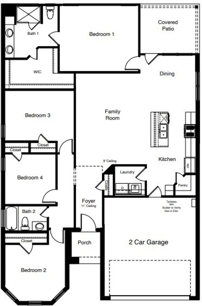 D.R. Horton's Oxford floorplan - All Home and community information, including pricing, included features, terms, availability and amenities, are subject to change at any time without notice or obligation. All Drawings, pictures, photographs, video, square footages, floor plans, elevations, features, colors and sizes are approximate for illustration purposes only and will vary from the homes as built. | Image 27