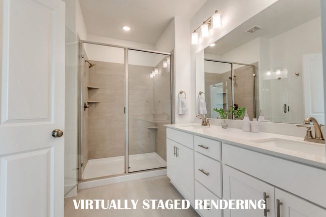 You'll find a lovely, spacious walk in shower in this dream owner's bath! VIRTUALLY STAGED RENDERING | Image 12