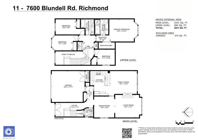 11 - 7600 Blundell Road, Townhouse with 4 bedrooms, 2 bathrooms and 2 parking in Richmond BC | Image 23