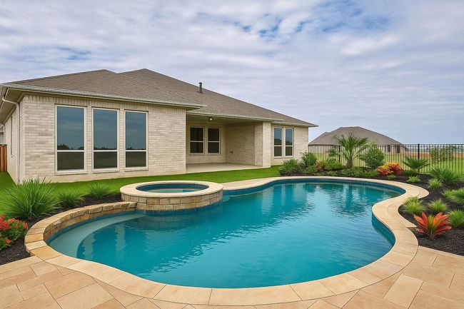 spacious backyard big enough for a backyard pool oasis! virtually staged pool. | Image 23