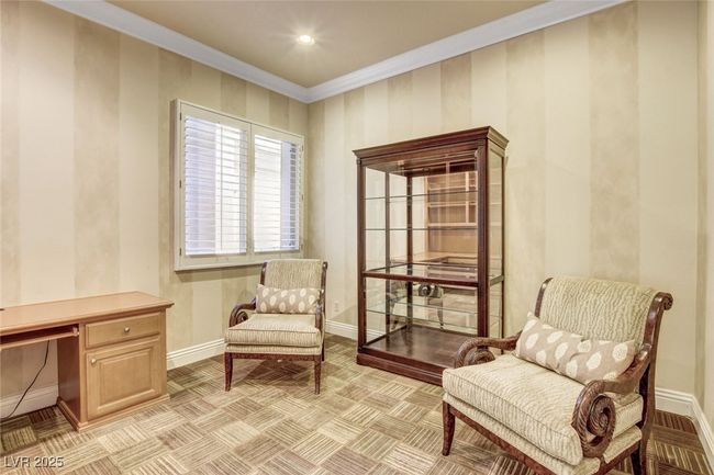 Living area with recessed lighting, ornamental molding, and baseboards | Image 21