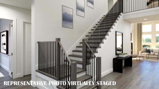 Step into our beautiful Brenham III dream home and be greeted by a gorgeous stair case featuring open railings and sight lines through to the rear of the home. REPRESENTATIVE PHOTO VIRTUALLY STAGED | Image 4