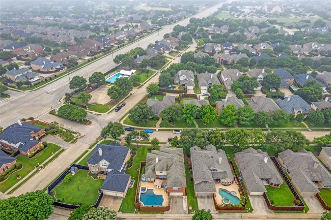 Aerial view of property's location off Greenville looking towards Exchange Parkway where you will find HEB and the High School! | Image 11