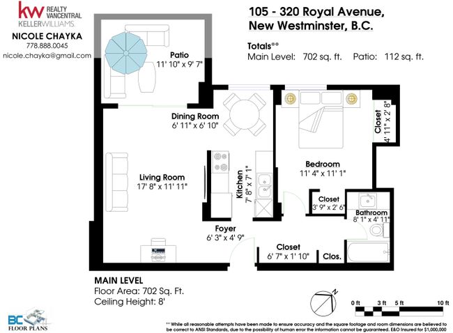 105 - 320 Royal Avenue, Condo with 1 bedrooms, 1 bathrooms and 1 parking in New Westminster BC | Image 24