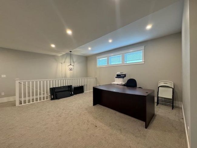 Home office featuring recessed lighting, baseboards, and light carpet | Image 30