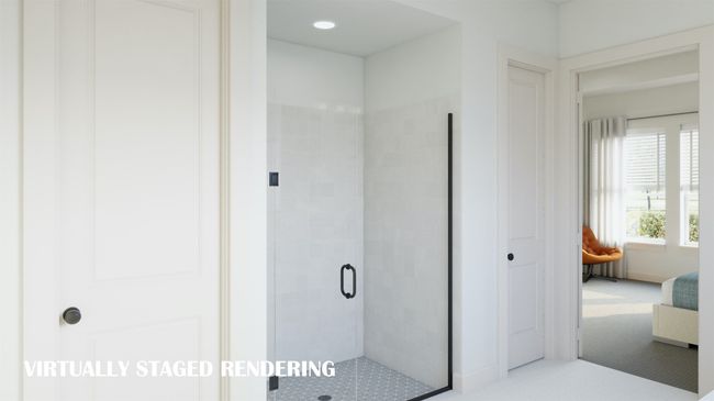 This owner's bath oversized walk in shower is the perfect place to start or end your day! VIRTUALLY STAGED RENDERING | Image 11