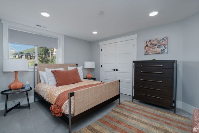 Bedroom featuring baseboards, recessed lighting, and a closet | Image 38