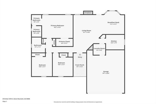 819 Arbor Hill Dr, Stone Mountain, GA, 30088-2367 | Card Image