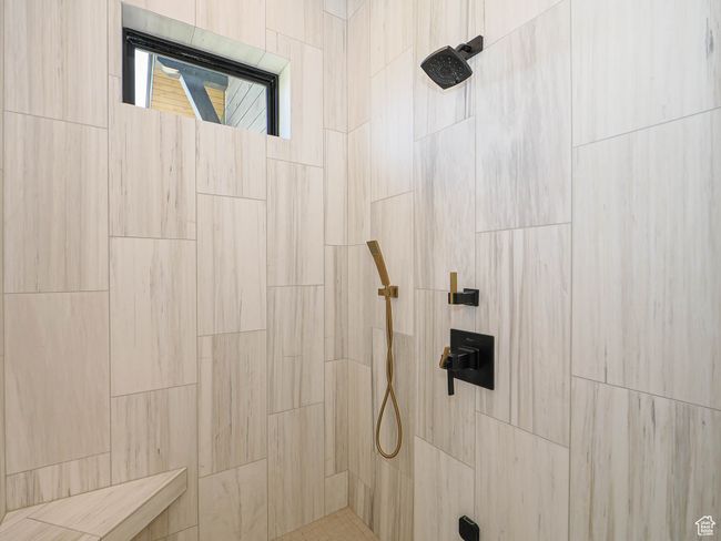 Full bathroom with a tile shower | Image 52