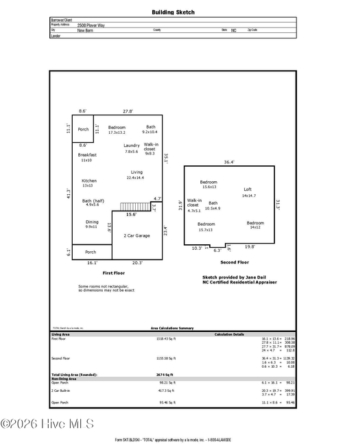 2508 Plover Way, New Bern, NC, 28562-5404 | Card Image
