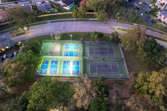 Drone Picture Of Tennis And Pickleball And Basketball Courts | Image 46