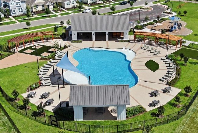 Pool featuring a pergola, a patio area, an outdoor structure, and fence | Image 34