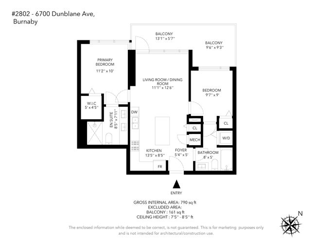 2802 - 6700 Dunblane Avenue, Condo with 2 bedrooms, 2 bathrooms and 1 parking in Burnaby BC | Image 40