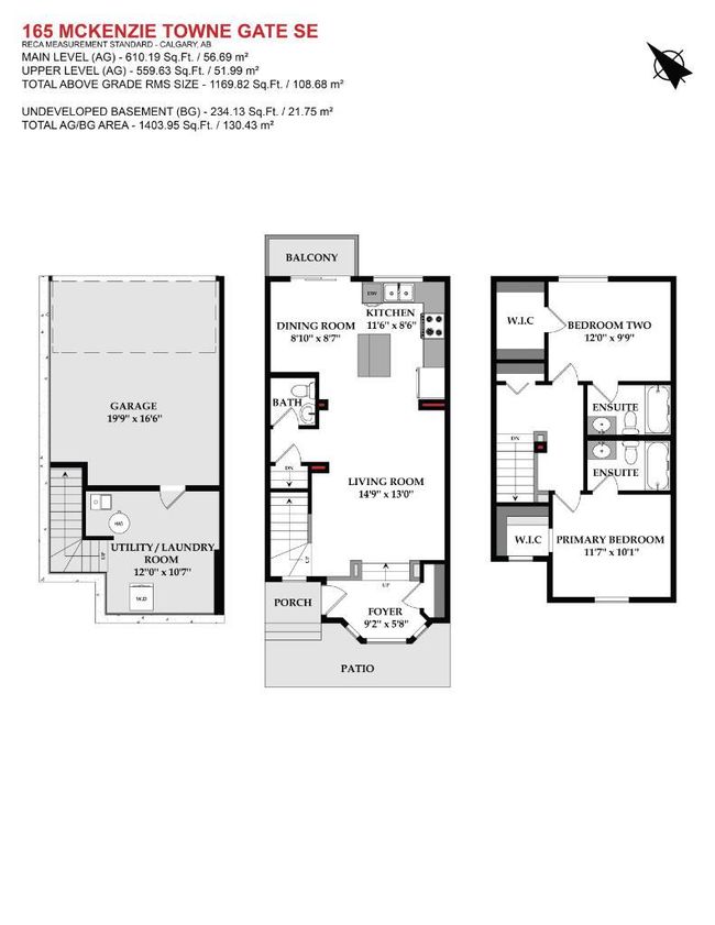165 Mckenzie Towne Gate Se, Townhouse with 2 bedrooms, 3 bathrooms and 2 parking in Calgary AB | Image 4
