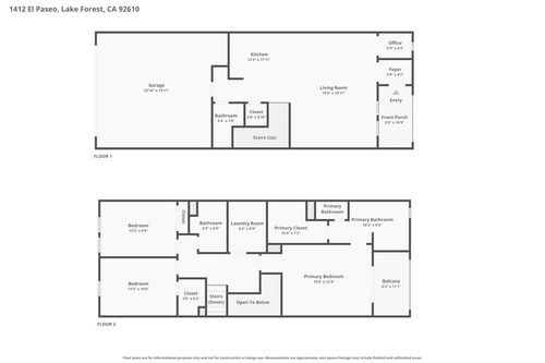 1412 El Paseo, Lake Forest, CA, 92610 | Card Image