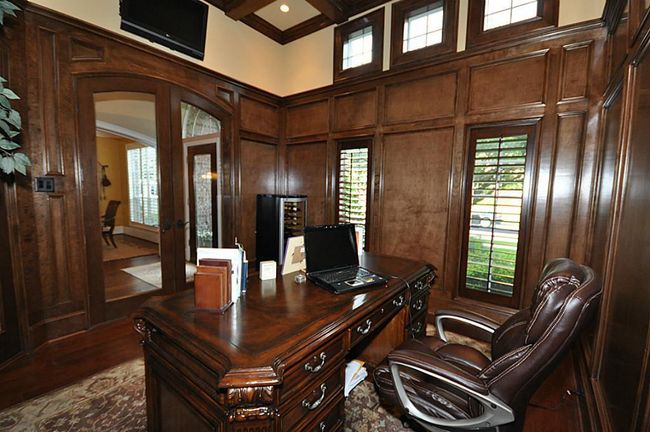 Gorgeous study with lots of wood paneling, fantastic home office | Image 7