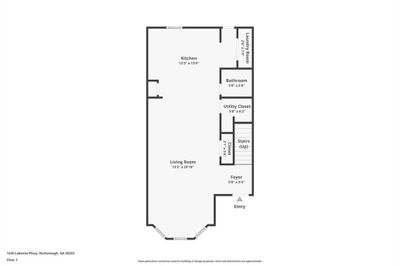 1245 Labonte Parkway, Townhouse with 3 bedrooms, 2 bathrooms and 1 parking in Mcdonough GA | Image 2