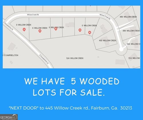 lots-1-2-3-5-6-0 Willow Creek Rd, Fairburn, GA, 30213 | Card Image