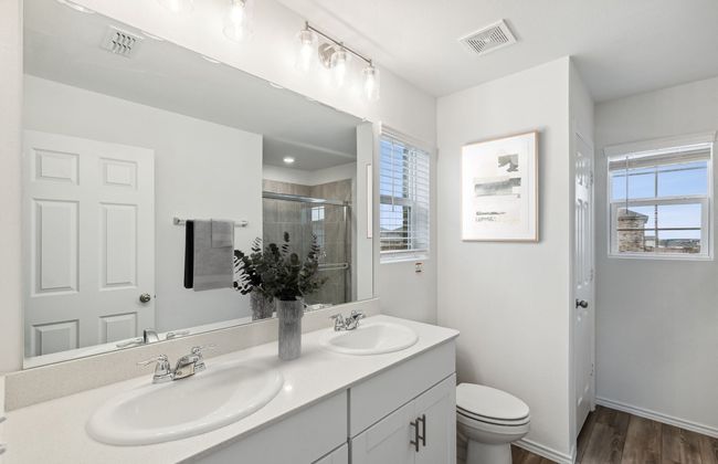 Upgraded secondary bathroom *Photos of furnished model. Not actual home. Representative of floor plan. Some options and features may vary | Image 6