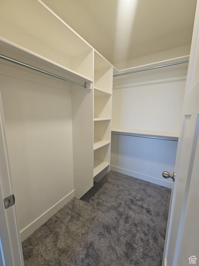 Spacious closet featuring dark colored carpet | Image 7
