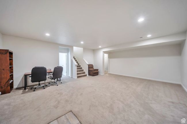 Carpeted office with baseboards and recessed lighting | Image 18