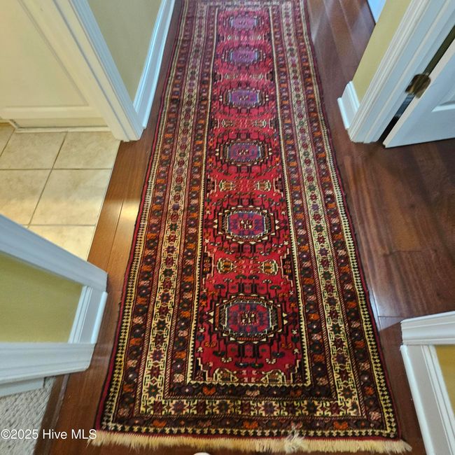 CLOSE UP: Hallway Entry Red Oriental Rug | Image 13