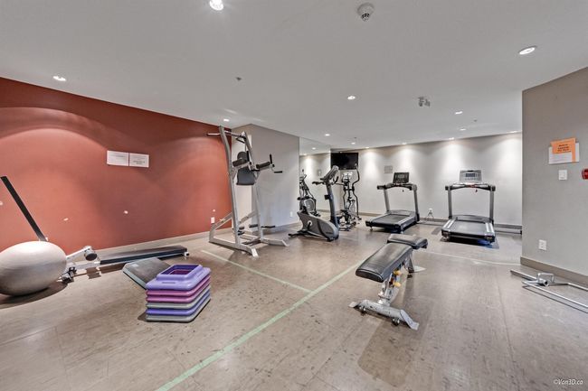 Workout area with recessed lighting | Image 18