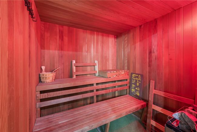 View of sauna with carpet floors | Image 30