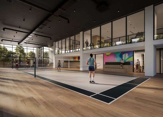 View of tennis court featuring community basketball court | Image 9