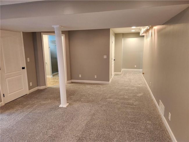 Finished below grade area featuring recessed lighting and carpet floors | Image 13