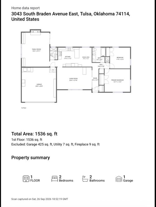 3043 S Braden Ave, Tulsa, OK, 74114-6334 | Card Image