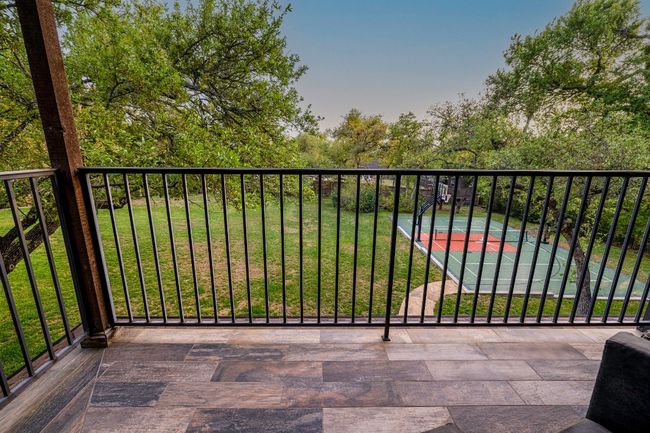 Office Porch view into backyard and sport court | Image 30