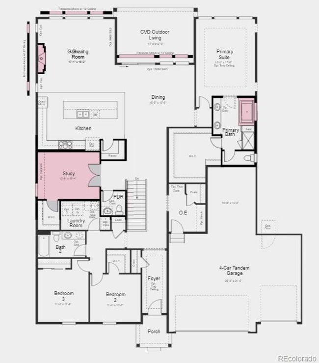 Structural options added include: study with French doors, garden level finished basement, 13' ceilings, fireplace in gathering room, tray ceilings, tub and shower in owner's bath. | Image 39