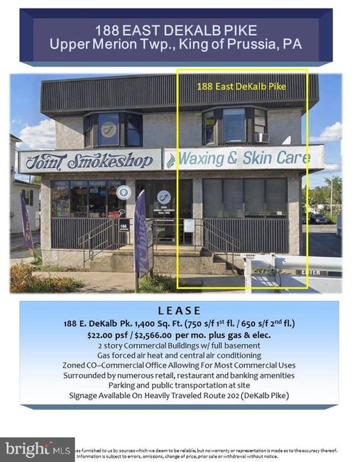 188 E Dekalb Pike, KING OF PRUSSIA, PA, 19406 | Card Image