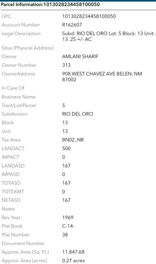 5-0 Rio Del Oro, Belen, NM, 87002 | Card Image