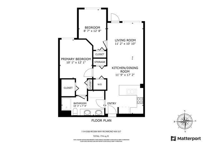119 - 9388 Mckim Way, Condo with 2 bedrooms, 1 bathrooms and 1 parking in Richmond BC | Image 24