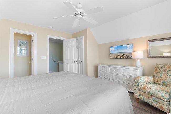 Inlet View Bedroom with a ceiling fan, and lofted ceiling | Image 29