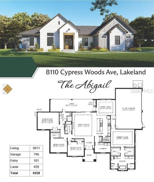 8110 Cypress Woods Avenue, Lakeland, FL, 33809 | Card Image