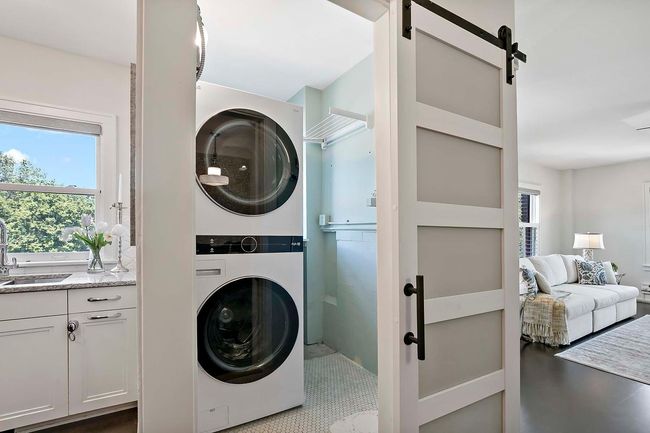 Stackable washer and dryer in unit. | Image 30