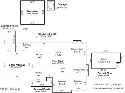 89 Shoreline Dr, New Bern, NC, 28562-9550 | Card Image