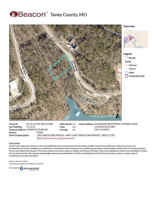 Lot 205 Lake Taneycomo Woods, Branson, MO, 65616 | Card Image