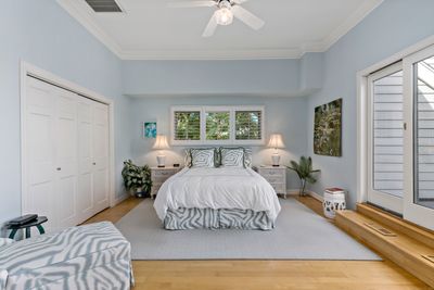 primary bedroom with large deck beautiful master bath and tons of closets | Image 2