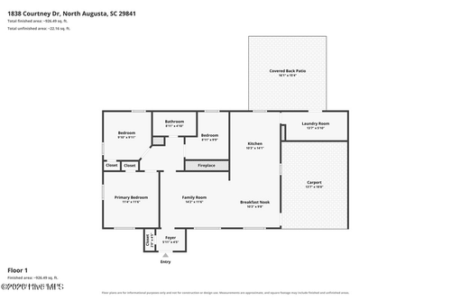 1838 Courtney Dr, North Augusta, SC, 29841-2203 | Card Image
