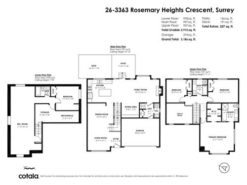 26-3363 Rosemary Heights Cres, Surrey, BC, V3Z0X8 | Card Image