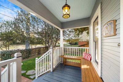 FRONT PORCH with bench for morning coffees and evening sips! | Image 3