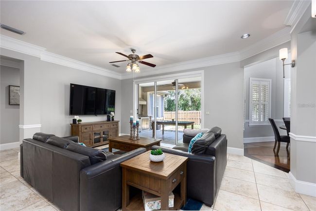 Open Family Room with sliding to the side lanai. | Image 14