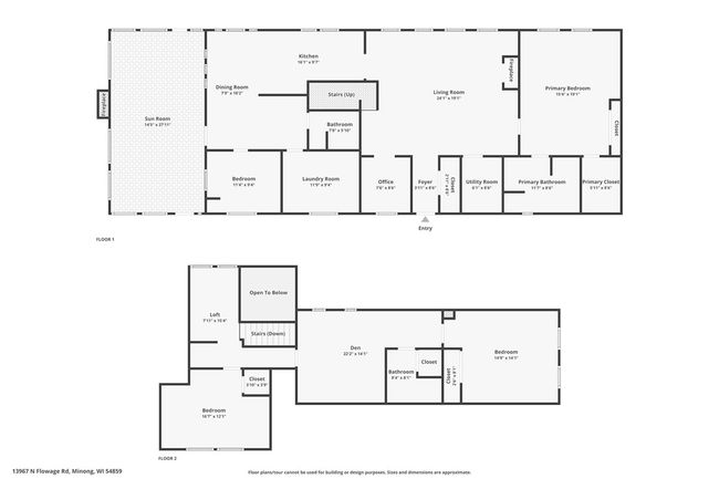 13967 Flowage Rd, House other with 4 bedrooms, 3 bathrooms and null parking in Minong WI | Image 59