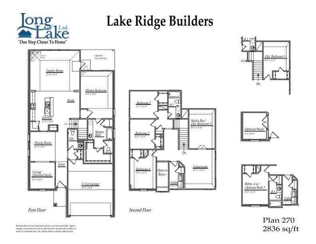 Plan 270 features 4 bedrooms, 3 full baths, 1 half bath and over 2, 800 square feet of living space. | Image 44