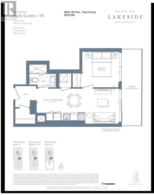 903-215 E Lakeshore Boulevard E, Toronto (Waterfront Communities), ON, M5A0S1 | Card Image